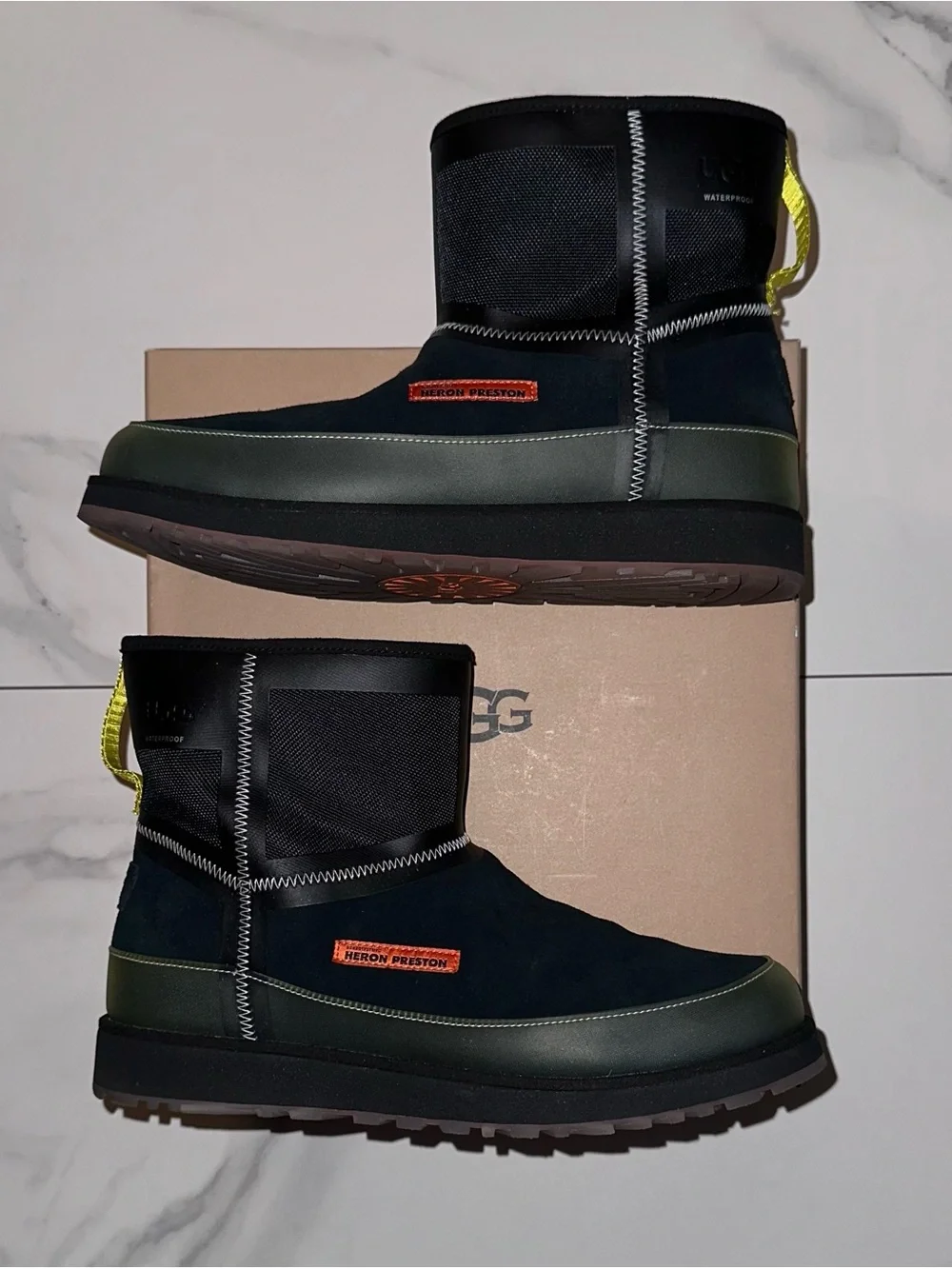 UGG x Heron Preston Classic Mini Tech WP Black Boots Size 10